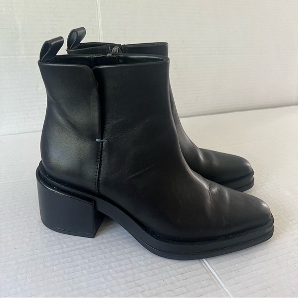 Franco Sarto Black Leather Dalden‎ Bootie Size 6M # - Picture 1 of 9